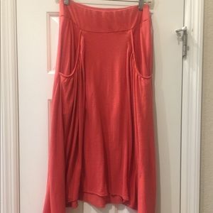 Free People Coral skirt with pockets